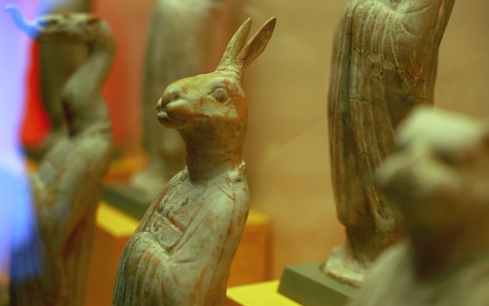 国家博物馆，唐代十二生肖兔俑。新京报记者 浦峰 摄