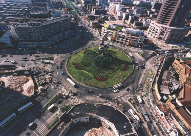 20世纪90年代五角场中心俯视照片