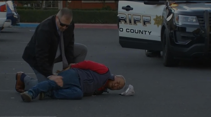 Zhao Chunli被警方逮捕 图片来源：ABC