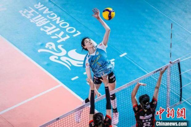 李盈莹参加中国排超联赛。　天津市体育局供图
