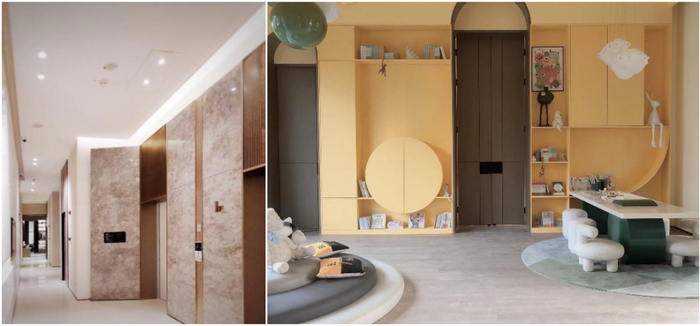 △ 成都金地叁拾玖峰花园大堂及电梯厅部分便民设施