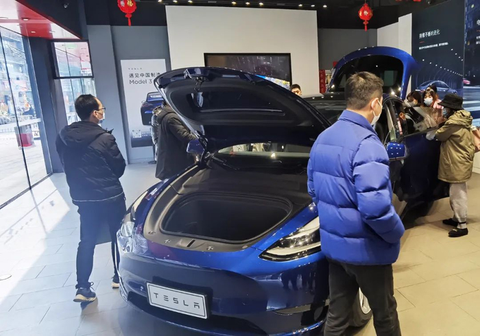 特斯拉Model Y 图片来源：每日经济新闻 郑得锐 摄