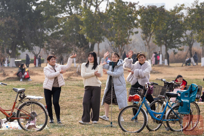 1月23日，正月初二，不少成都市民携家人到青龙湖湿地公园、桂溪生态公园等环城生态公园游玩，享受节日的祥和惬意。