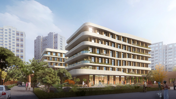 养老院建成后效果图