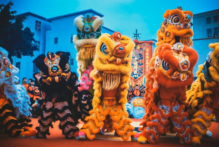 ▲舞醒狮表演。（图片来源：图虫创意）