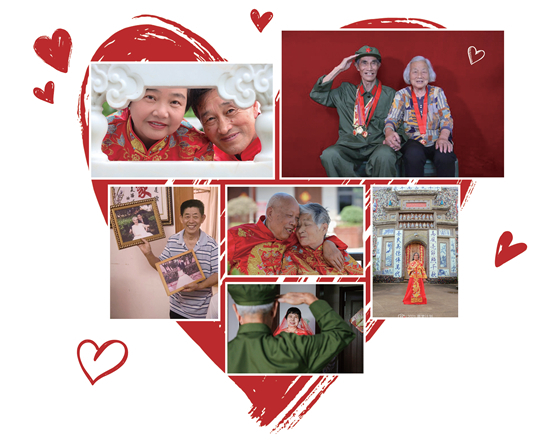 　　“圆梦计划”的大学生8年来用相机镜头记录了数以千计的爱情长跑故事。受访者供图 制图：程璨