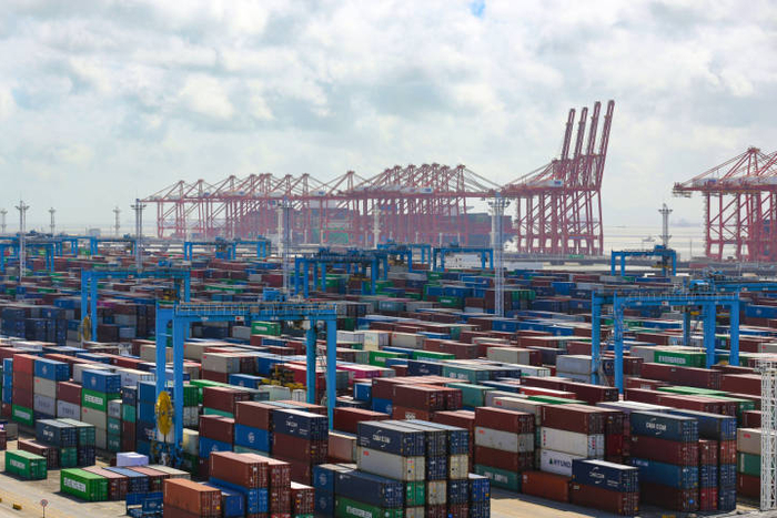 　　图为宁波舟山港梅山港区。汪舒婷&nbsp;摄