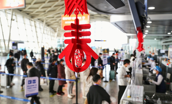 机场的新年布置