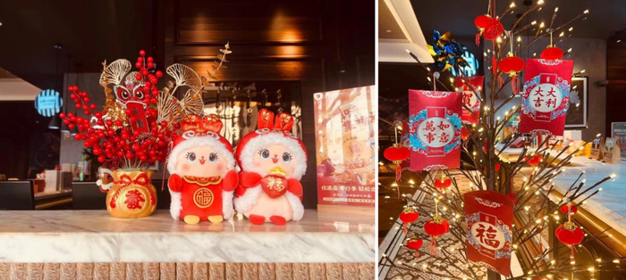 　　各地酒店新春氛围浓厚