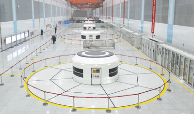 　　丰宁抽水蓄能电站部分机组。张腾扬 李佳园摄影报道