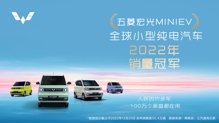 【五菱宏光MINIEV荣获2022全球小型纯电汽车销量冠军】