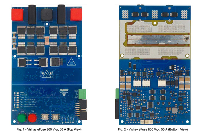 图6：800VDC/ 50A双向eFuse参考设计电路板