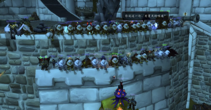 大批《魔兽》玩家停服前合影留念