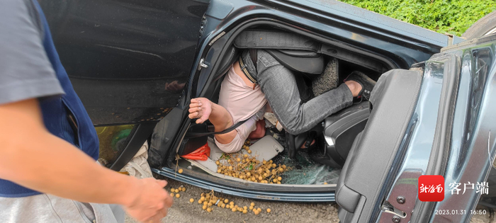 　　事故中被困的司机。