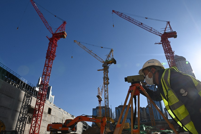 北京中央商务区（CBD）Z4、Z6项目施工现场。  北京市朝阳区供图