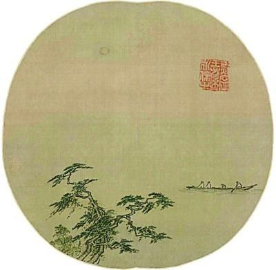 《松溪泛月图》（南宋）夏圭 图片由作者提供