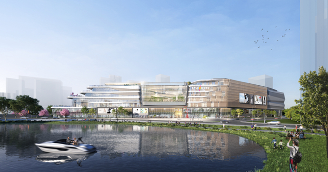 武汉金茂览秀城效果图，市民可纵览凤凰水域自然秀丽风光