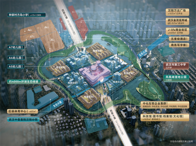 方岛及周边规划设计效果图（以最终建设为准）