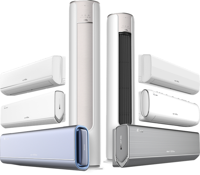 　　中广欧特斯家用热泵空调产品矩阵