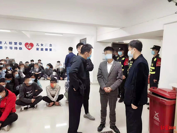 ▲民警办案现场