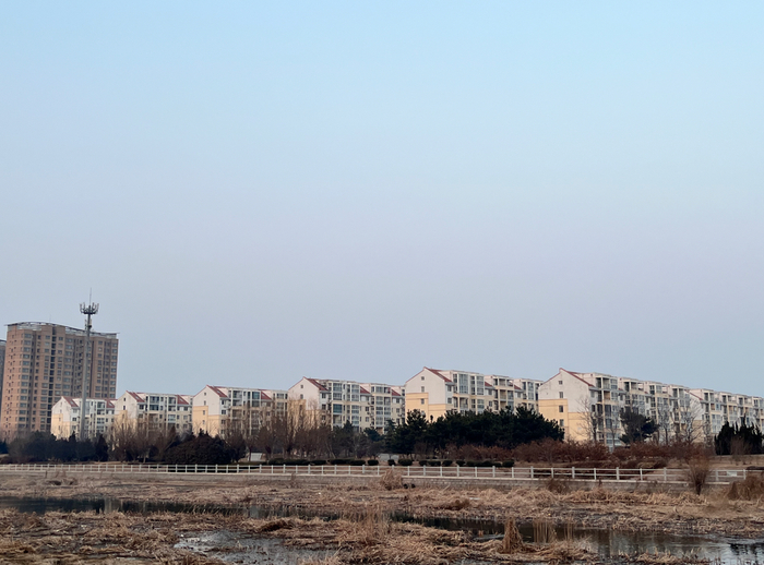 银滩整齐划一的房子，时代周报记者摄