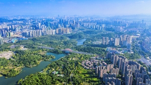 　　▲鸟瞰观山湖区。