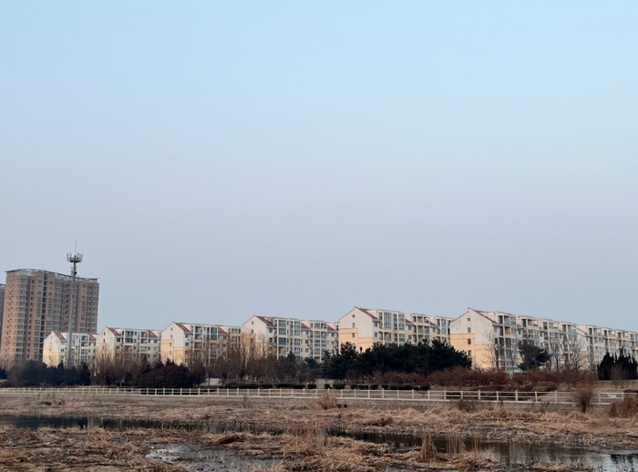 银滩整齐划一的房子，时代周报记者摄