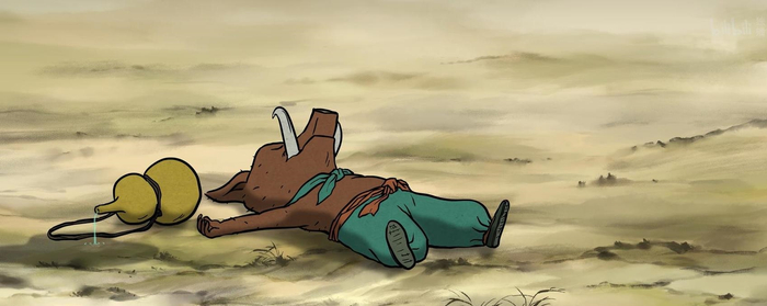 小猪妖随身携带着猪妈妈叮嘱喝水的葫芦水壶