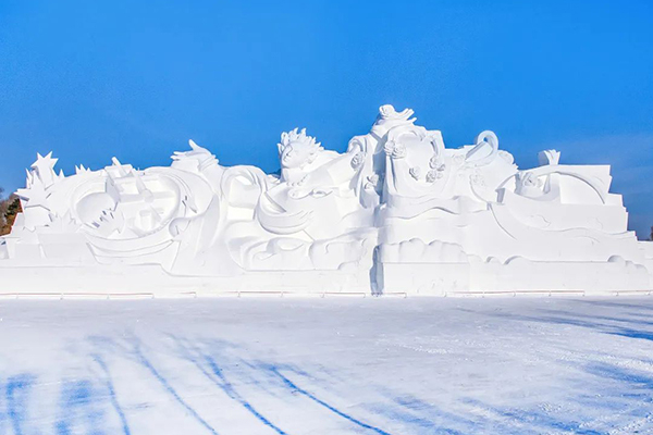 太阳岛雪博会。 