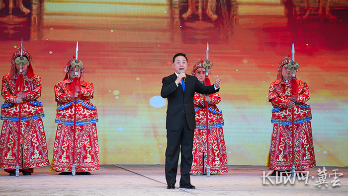 京剧名家于魁智演唱京剧《大登殿》选段。长城网·冀云客户端 许晓星 摄