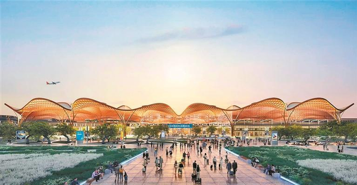 机场东枢纽效果图。