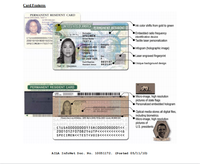 　　图6：2010-2017版绿卡防伪官方解释