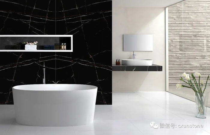 ▲中迅石英石浴室应用图