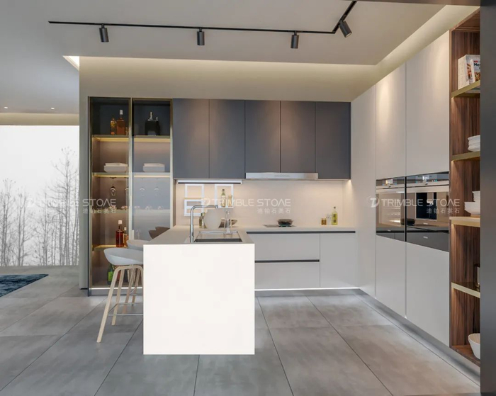 ▲中迅石英石厨房应用图