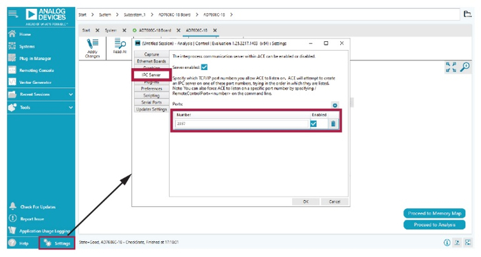 图4 与ACE建立通信