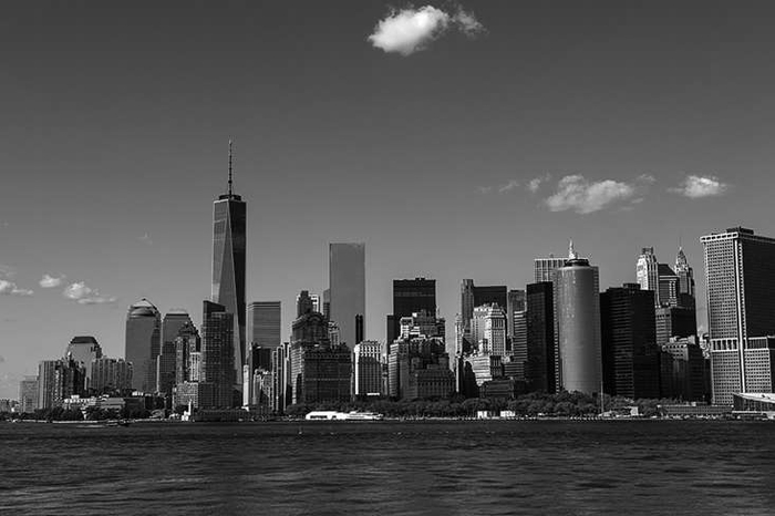 纽约市的金融中心曼哈顿。