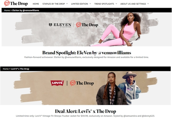 　　大威廉姆斯自创品牌ELEVEN、李维斯与The Drop进行合作