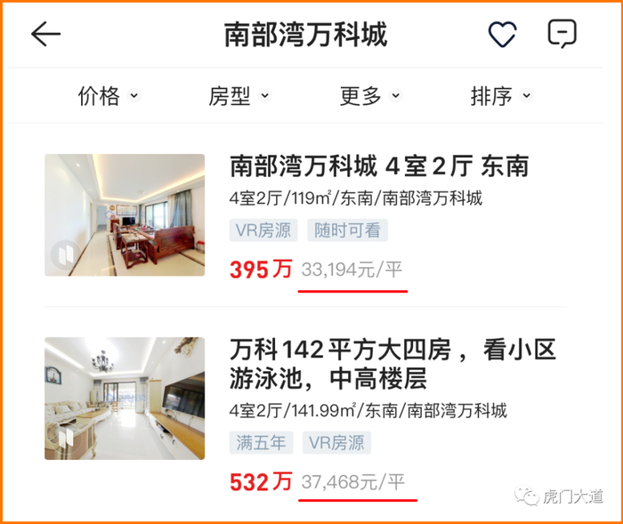 ▲万科城放盘价已突破3.7万/㎡