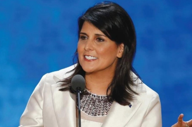 ·担任南卡罗来纳州州长时期的黑利。