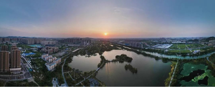 生态修复后的桃花源湿地公园