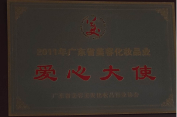 　　2011年,荣获“爱心大使”称号