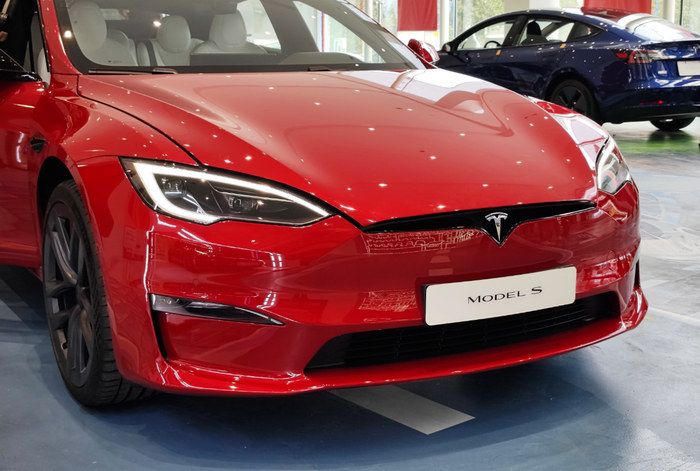 特斯拉Model S Plaid风阻系数仅为0.208Cd。 华龙网-新重庆客户端 赵广 摄
