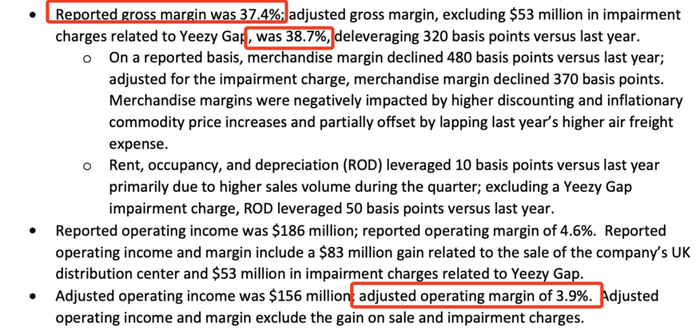 来源：Gap2022年三季报