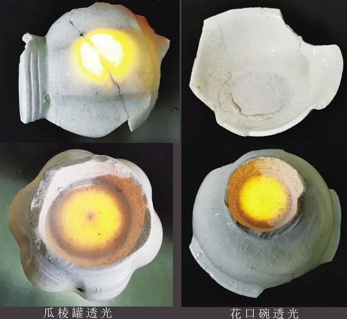 ▲苏峪口瓷窑遗址出土的透光白瓷。