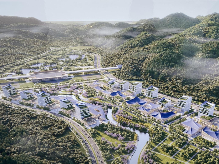 ▲大足石刻高铁站规划图