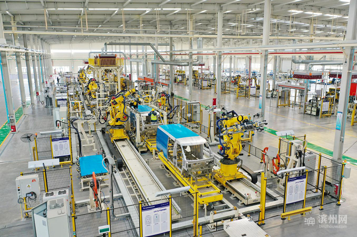 魏桥轻量化基地全铝车身集成生产线