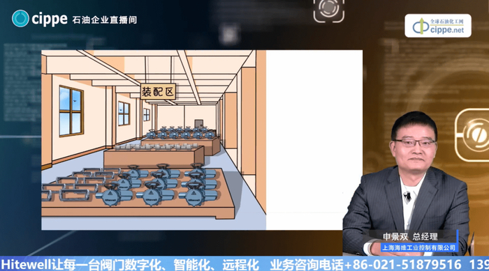 　　总经理申景双现场展示产品工作