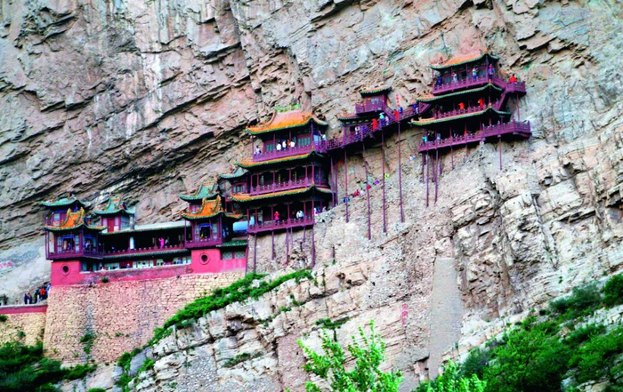 ▲北岳恒山悬空寺。