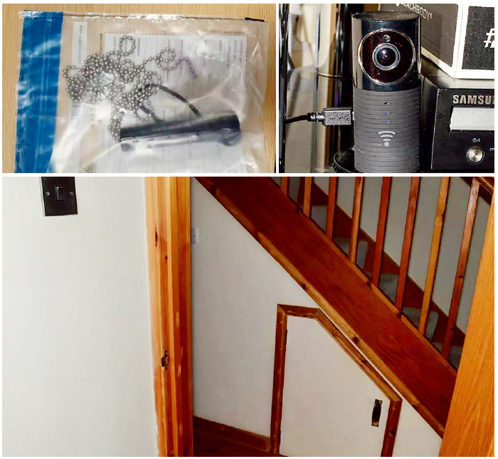 　　·警方在卡里克的家中发现了他殴打受害者的鞭子，监视受害者活动的摄像头，以及关押受害者的楼梯隔间。