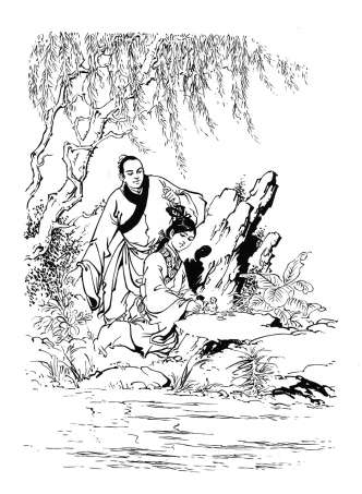 《射雕英雄传》插图之郭靖与黄蓉姜云行